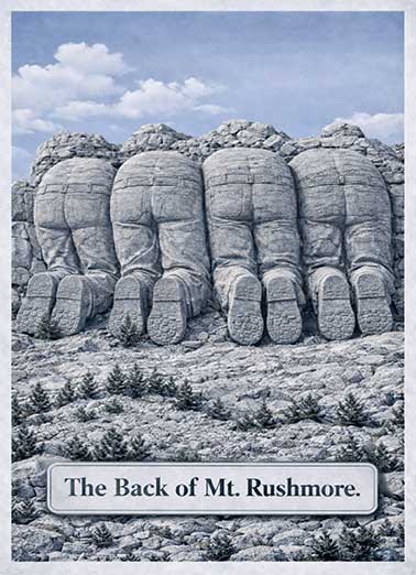 Back Mt Rushmore Funny  Card  Send someone a personalized greeting card just in time for their birthday! | back mount rushmore backside butts funny greeting card Mt Rushmore Have a great birthday 